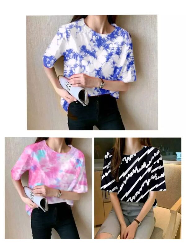OverSize Half Sleeve TieDye T-Shirts Combo - Pack of 3