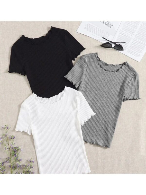 American Crepe Lycra Short Sleeve Top Combo - Pack of 3