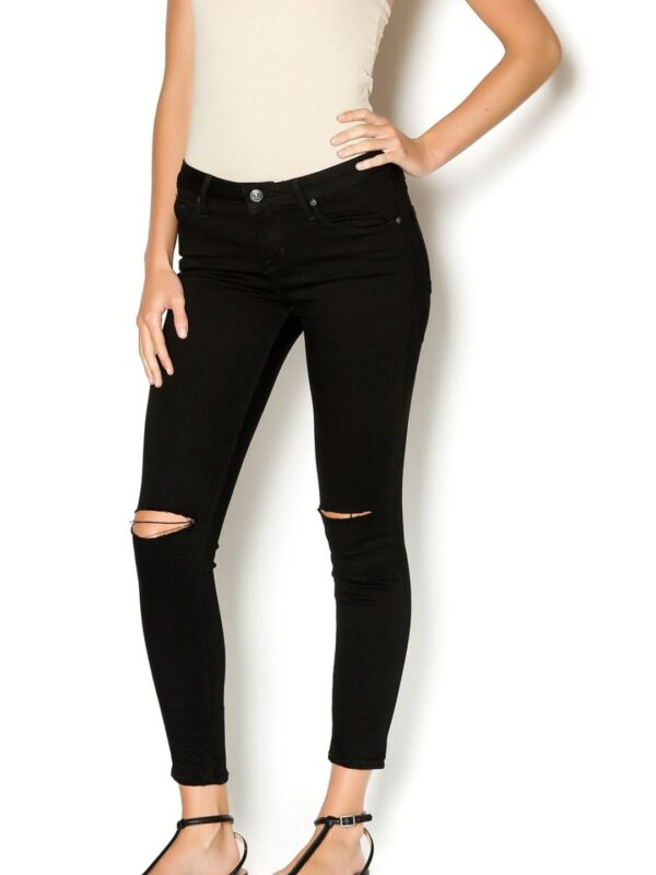 Divine Solid Knee Cut Denim Women Jeans