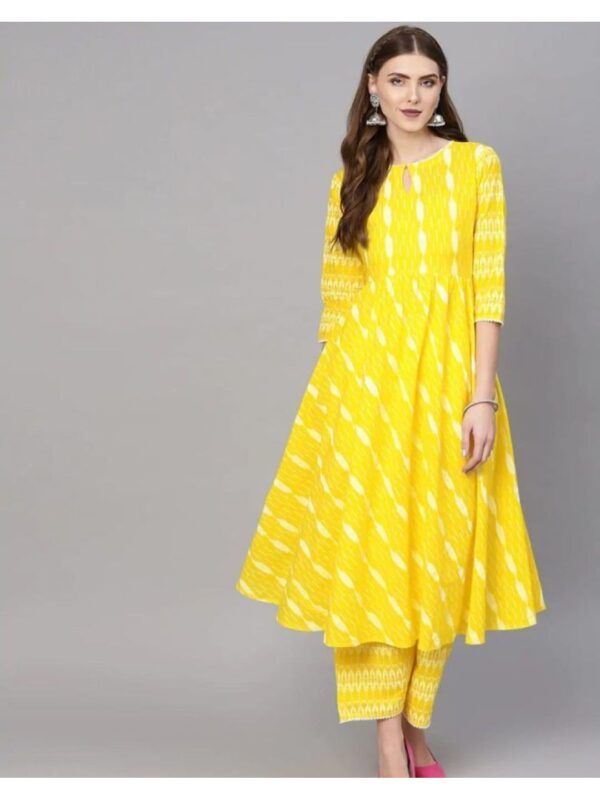 Yellow Fashionable Women Kurta Sets
