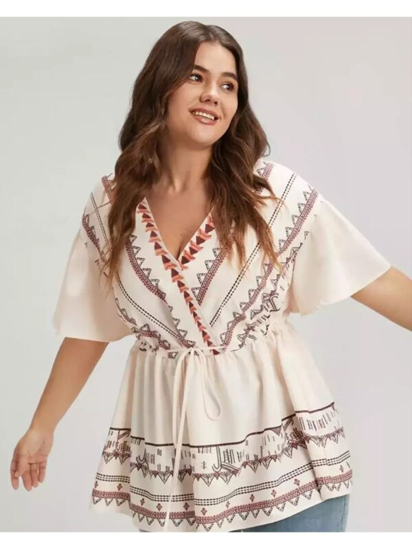 Rayon Embroidered Tunic With Tie-String for Women
