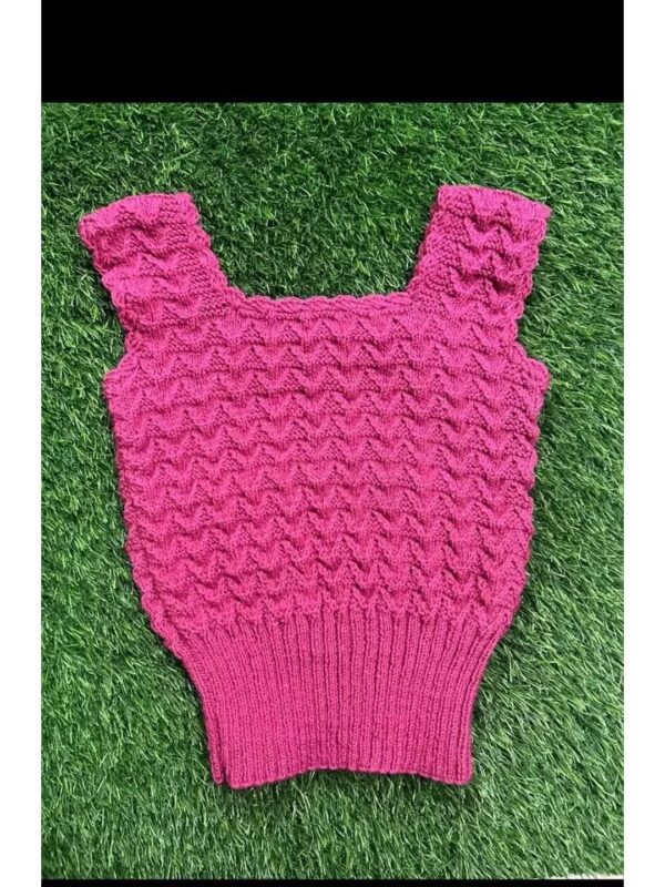 Woollen Square Neck Crop Top for Women