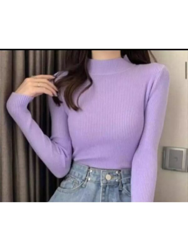 High Neck Full Sleeve Bodycon Top For Women