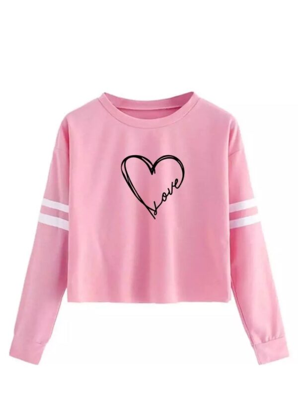 Long Sleeve Graphics Print Boxy Top for Women