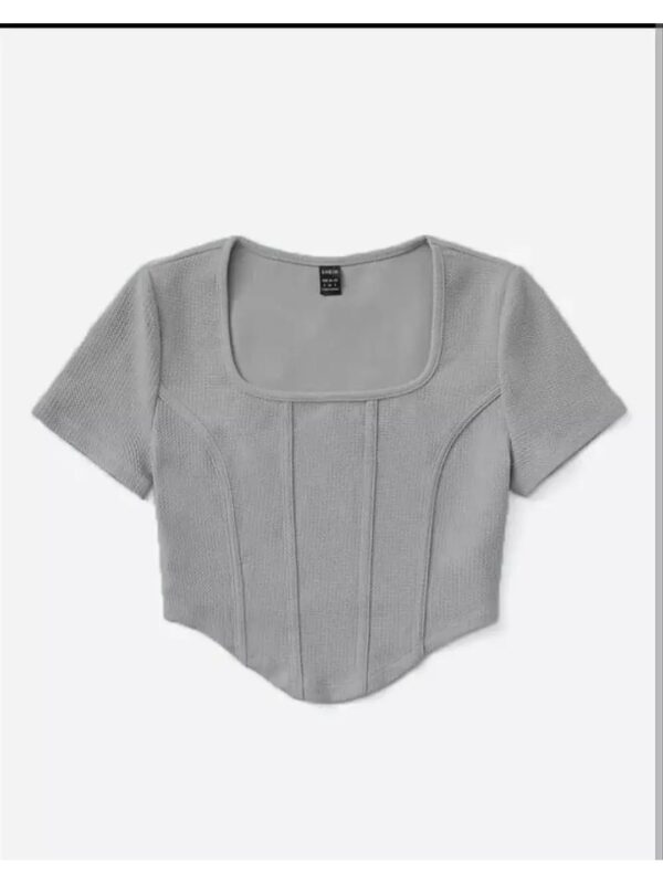 Four-Line Solid Corset Crop Top for Women