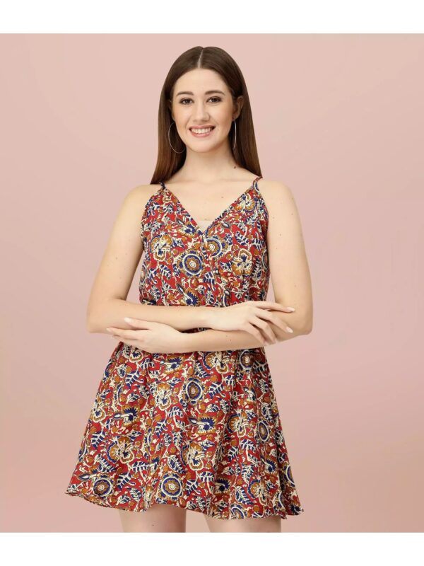 Printed Mini A-Line Dress for Women