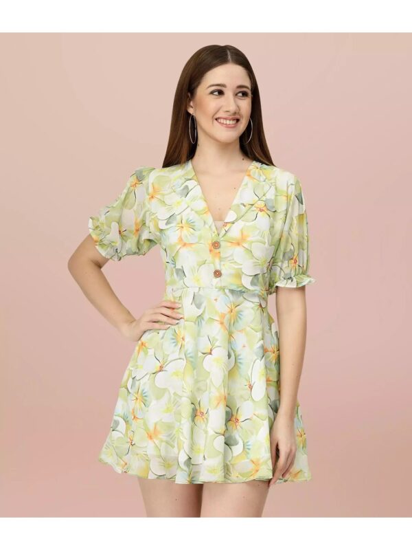Floral Mini A-Line Dress for Women