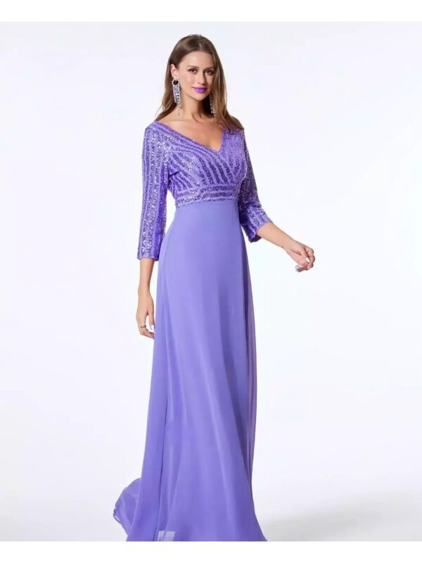 A-Line Sequin Gown for Women