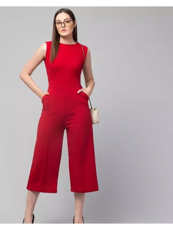 Solid Flare Jumpsuit for Women
