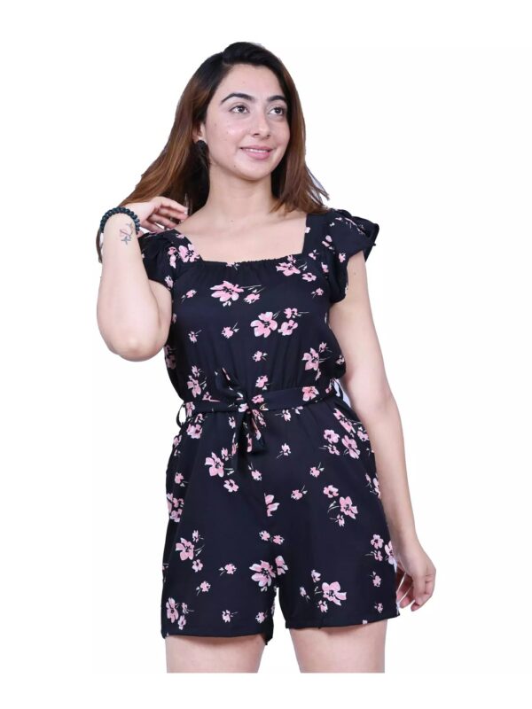 Printed Flare Short Jumpsuit for Women