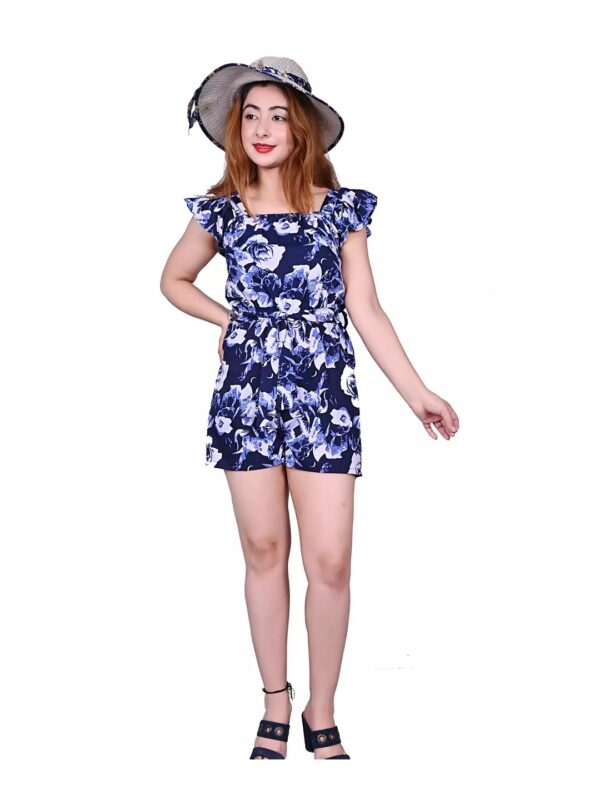 Printed Flare Short Jumpsuit for Women