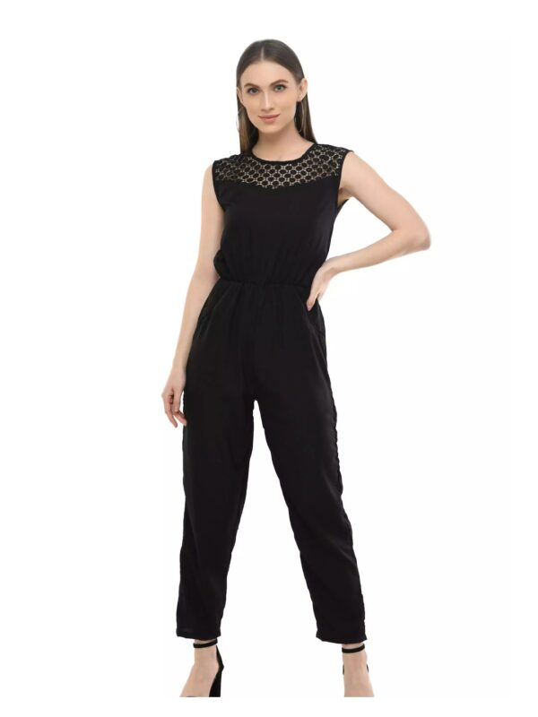 Solid Straight Fit Jumpsuit for Women