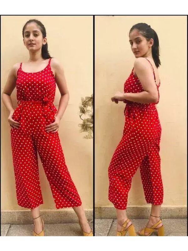 Solid Straight Fit Jumpsuit for Women