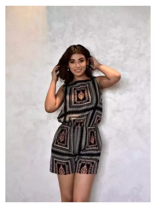 Printed Flare Short Jumpsuit for Women