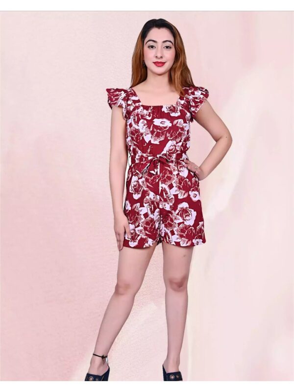 Printed Flare Short Jumpsuit for Women