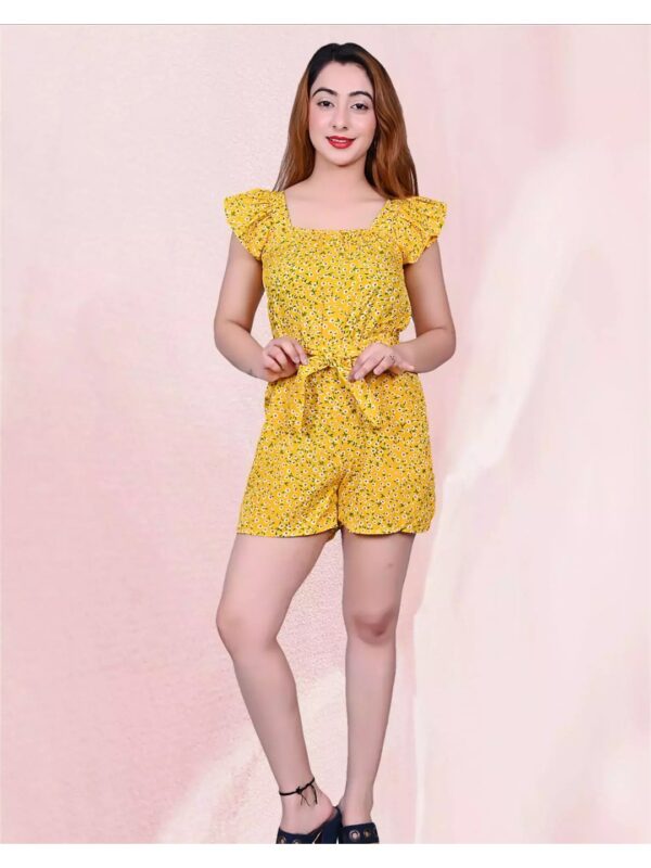 Printed Flare Short Jumpsuit for Women