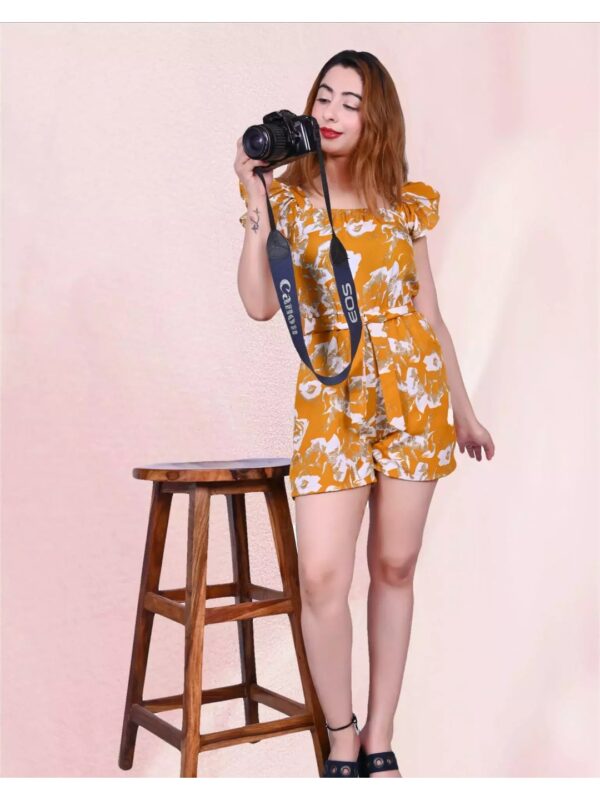 Printed Flare Short Jumpsuit for Women