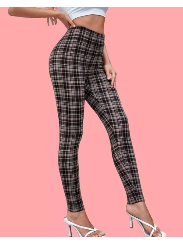 Checked Skinny Jeggings for Women