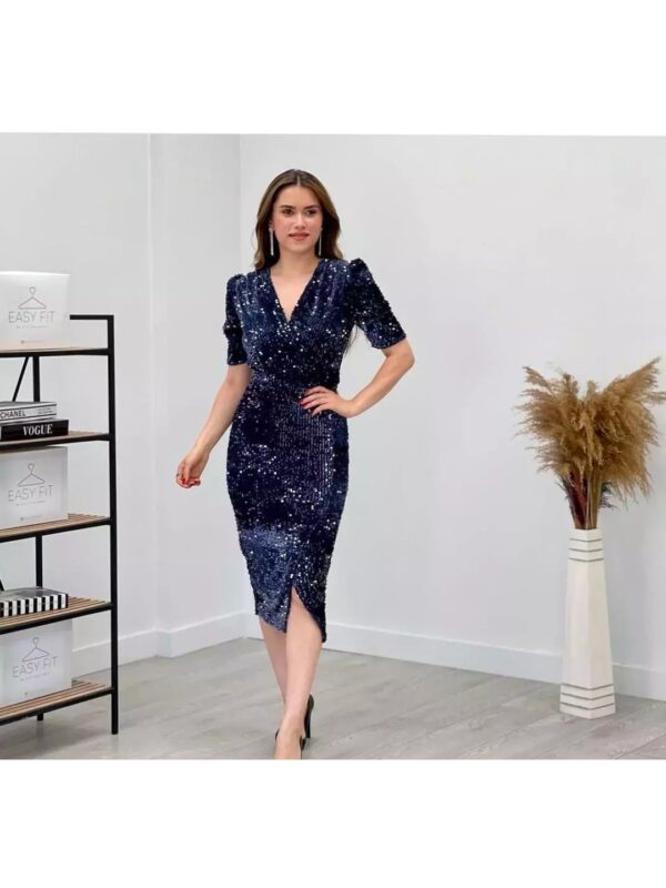 Sequin Midi Wrap Dress for Women