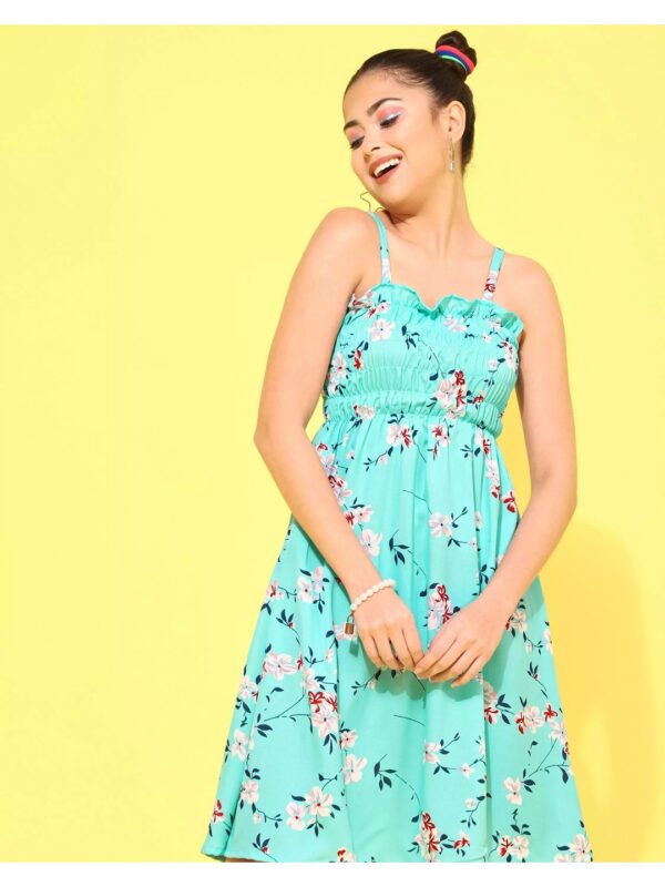 Floral Smocked Shift Dress for Women