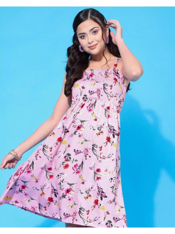 Floral Smocked Shift Dress for Women