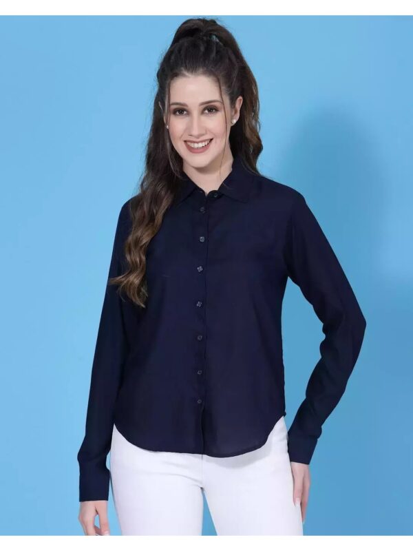 Solid Cotton Shirt for Women