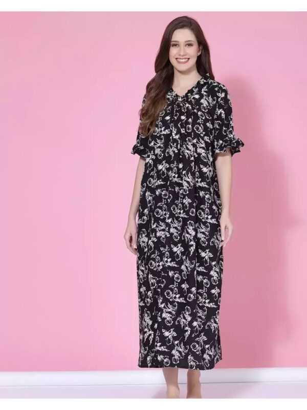 Printed Night Gown Maxi Dress for Women
