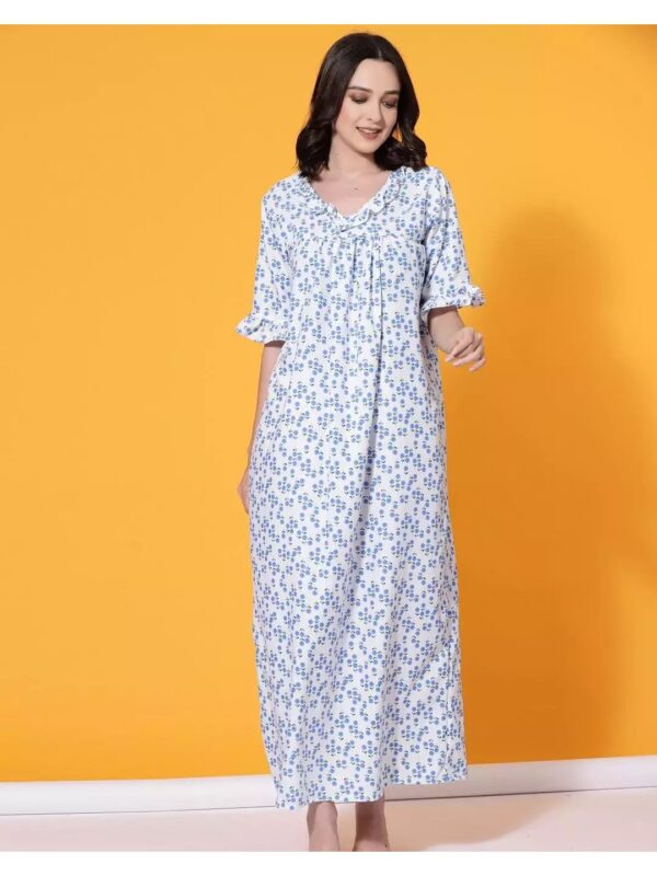 Printed Night Gown Maxi Dress for Women