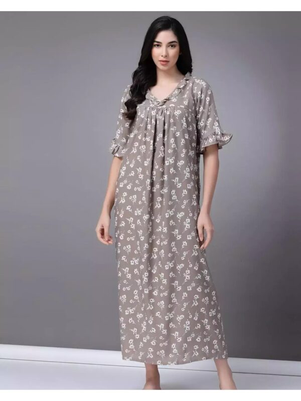 Printed Night Gown Maxi Dress for Women