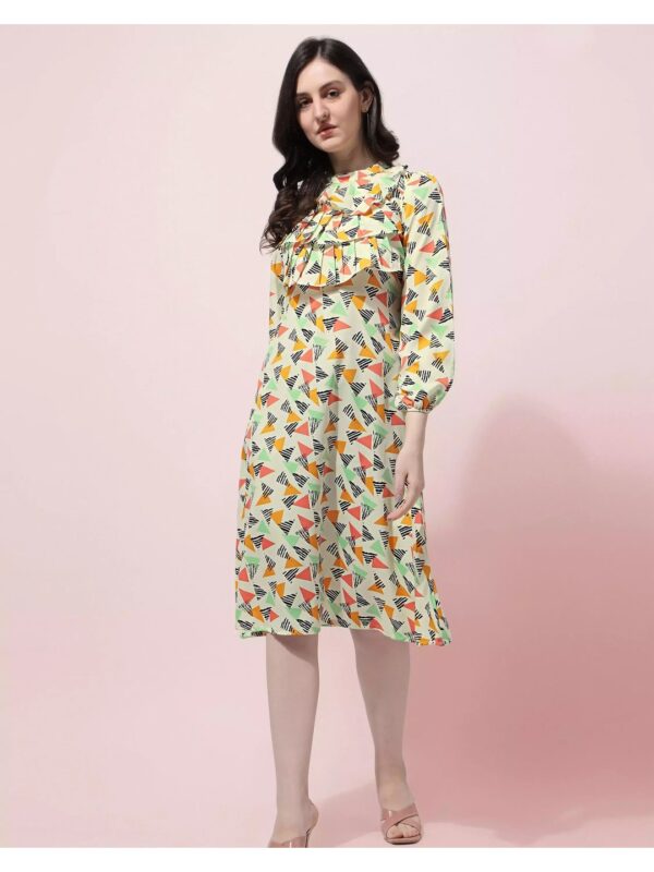 Floral Midi Ruffle Dress for Women