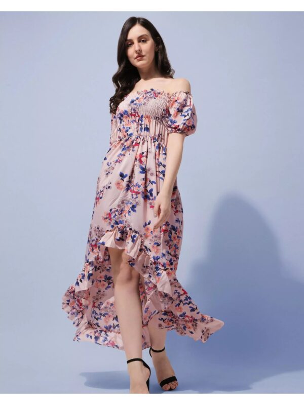 Printed High-Low Dress for Women