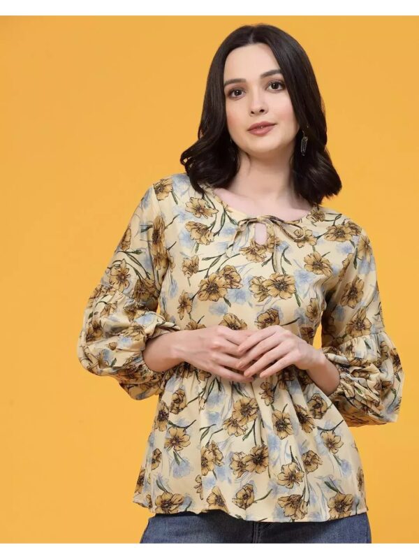 Floral Peplum Top for Women