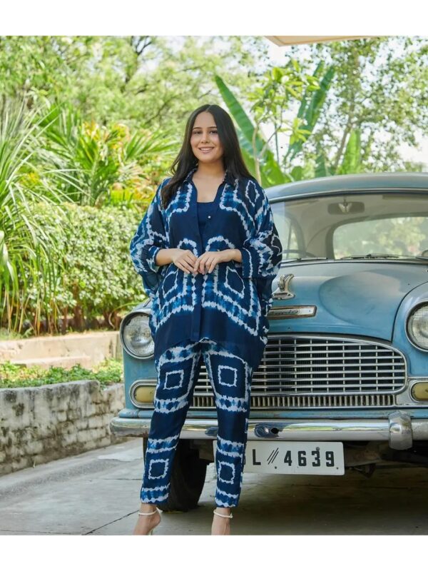 Floral Printed Peplum Tunic Co-ord Set for Women