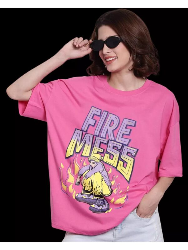 Trendy Graphics Print Oversized T-shirt for Women