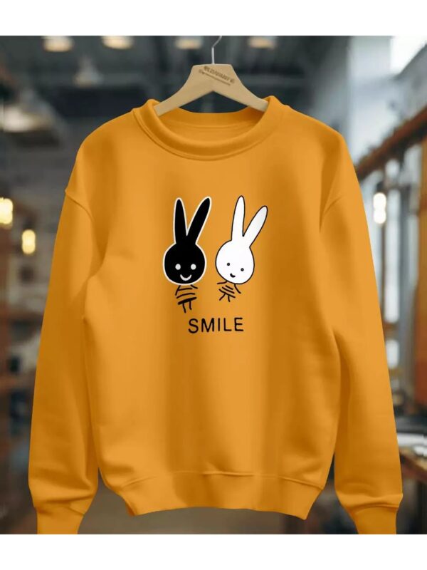 Cute Bunny Graphics Print Sweatshirt for Women