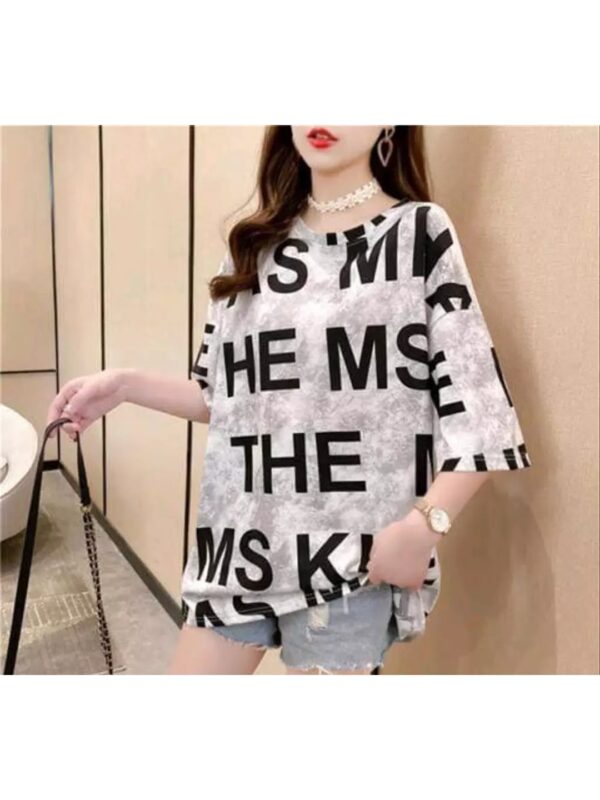 Trendy Typography Oversized T-shirt for Women