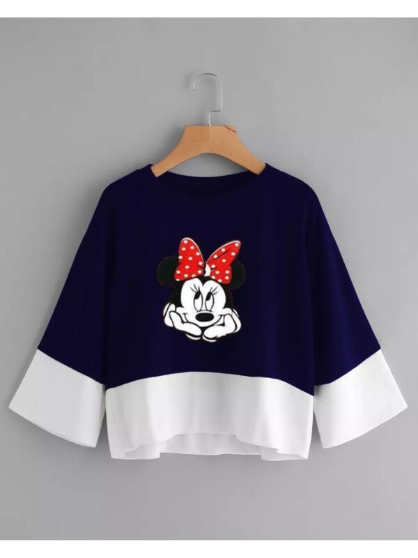 Cute Minni Mouse Printed Boxy Top for Women
