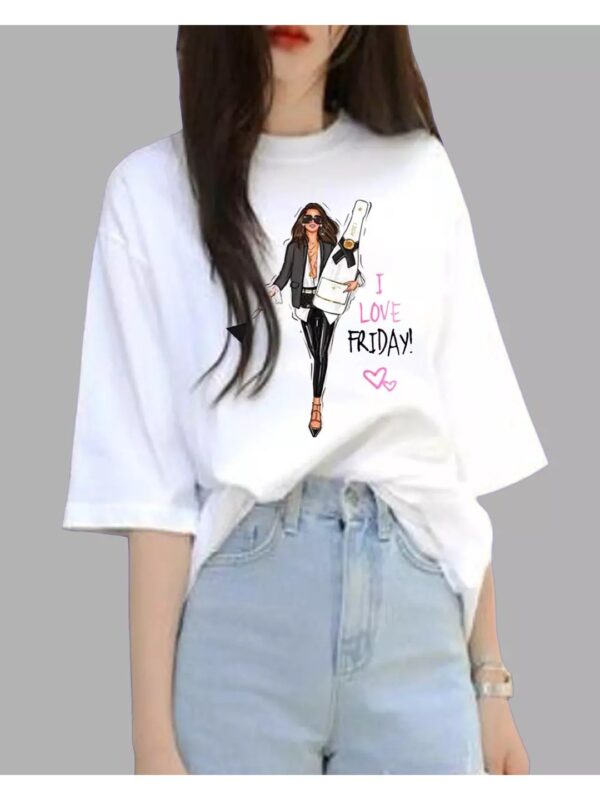 Trendy Graphics Print Oversized T-shirt for Women