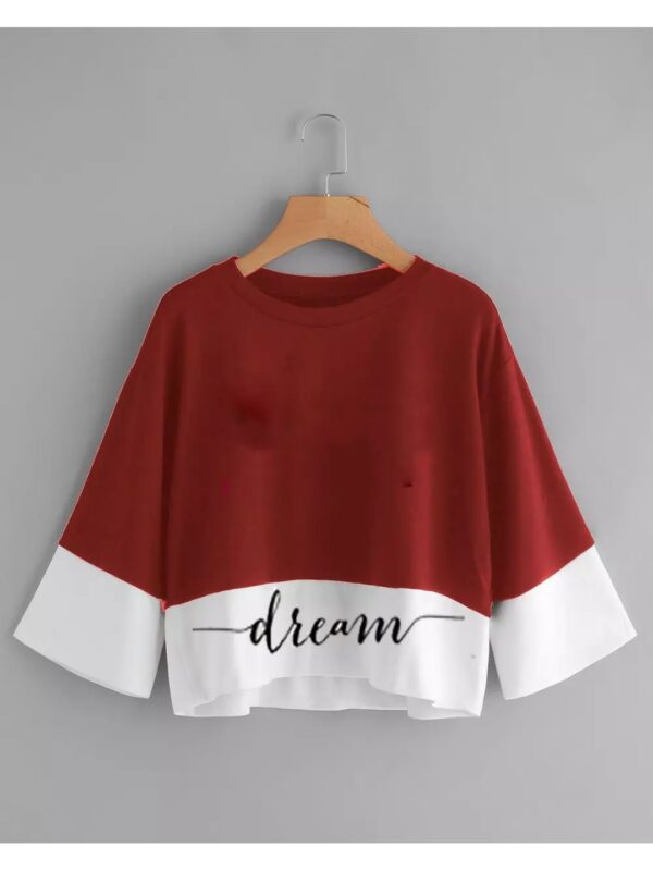 Cute Dream Typography Boxy Top for Women