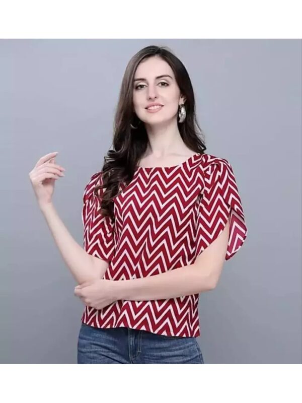 Trendy Zig-Zag Printed Regular Top for Women