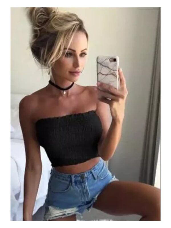 Solid Smocked Tube Top for Women