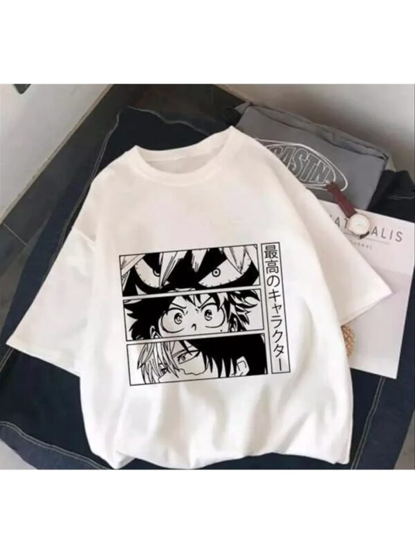 Anime Graphics Print Oversized T-shirt for Women