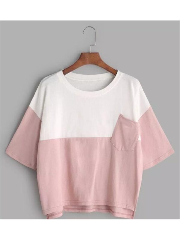 Colour-blocked Boxy T-shirt for Women