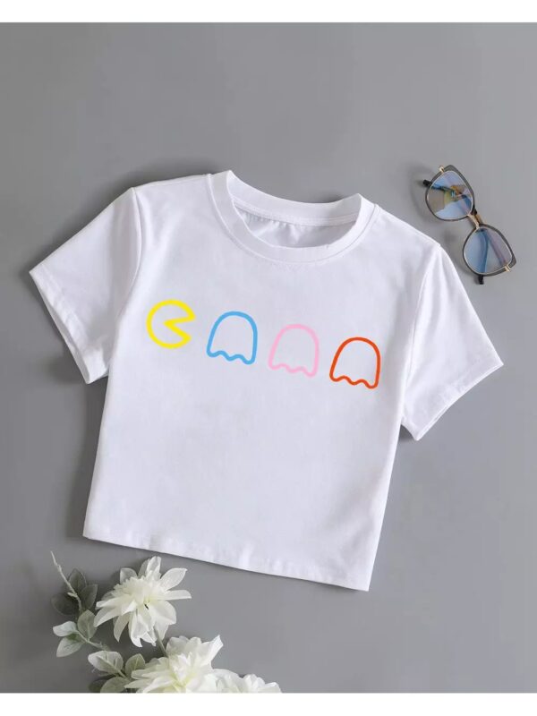Pacman Printed Crop Top for Women