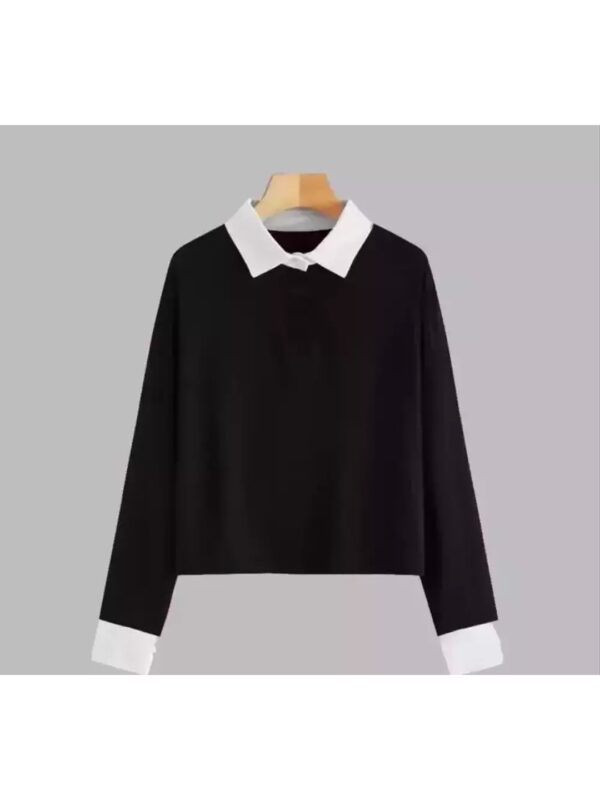 Solid Shirt Style Top for Women