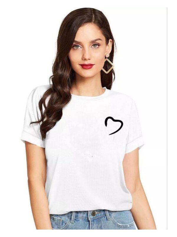 Heart Printed Regular Top for Women