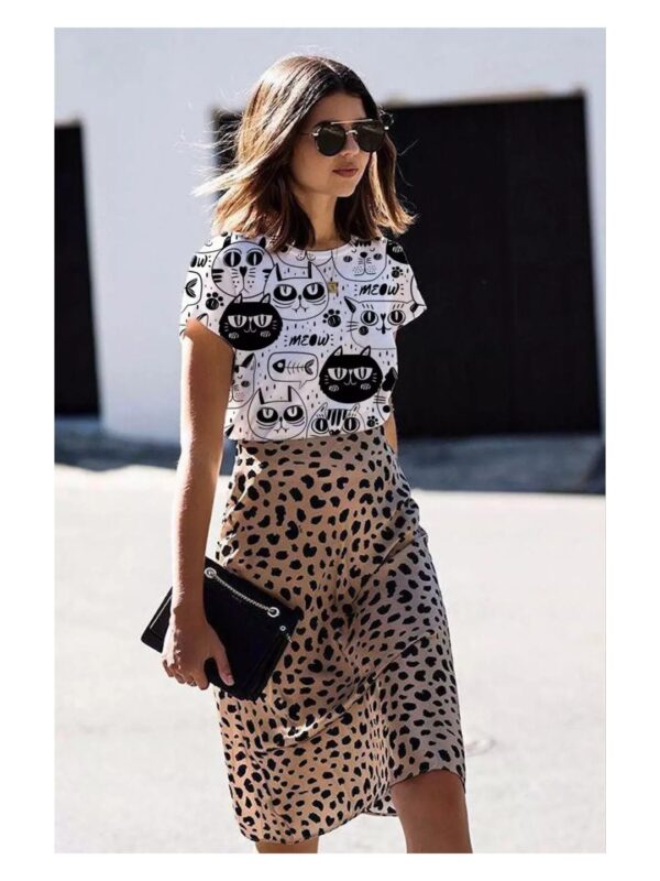 Cat Printed Regular T-shirt for Women