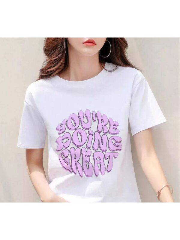 You're Doing Great Printed Oversized T-shirt for Women