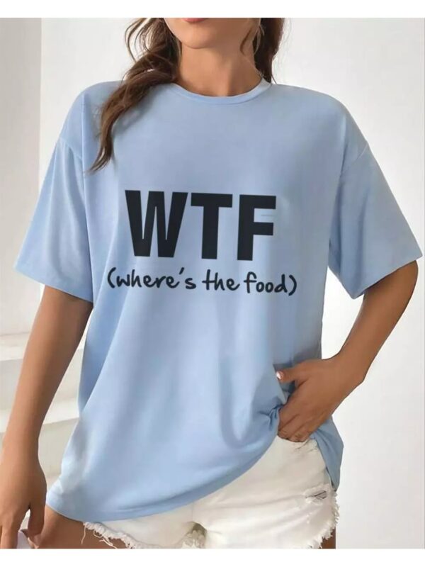 WTF Typography Oversized T-shirt for Women