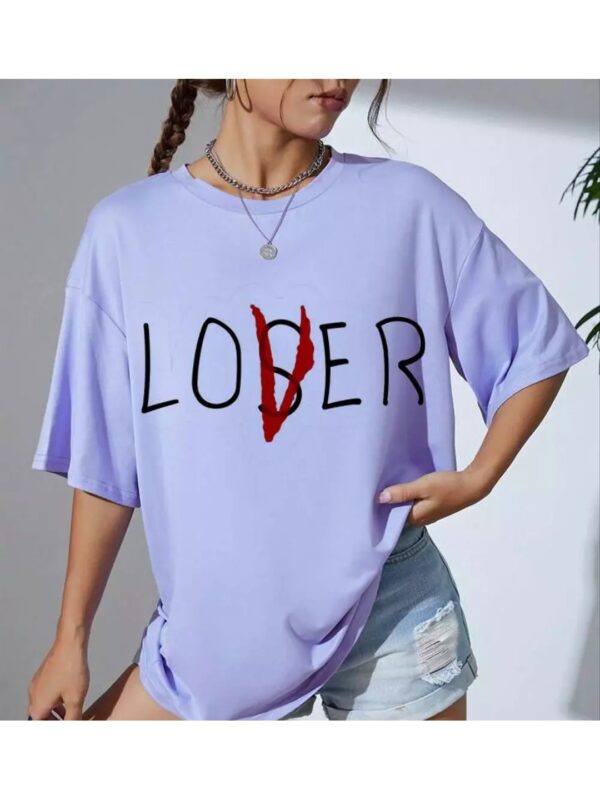 Lover Girl Printed Oversized T-shirt for Women